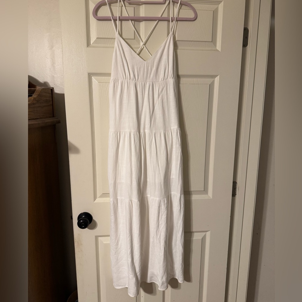 Fortunate One Double Strap White Maxi Dress
